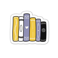 Fluffmallow Non-Binary Stack Subtle LGBTQ+ Reading Vinyl Sticker