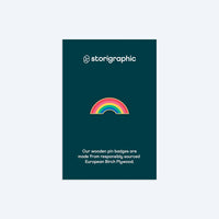 Storigraphic Rainbow - Wooden Pin Badge