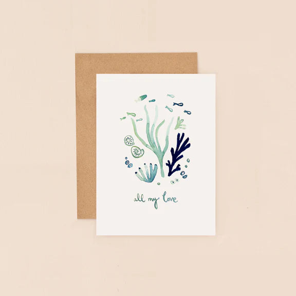 Louise Mulgrew - Coral All My Love Mini Card