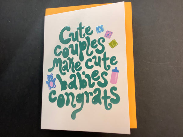 Raspberry Blossom - Cute Couples Make Cute Babies Card