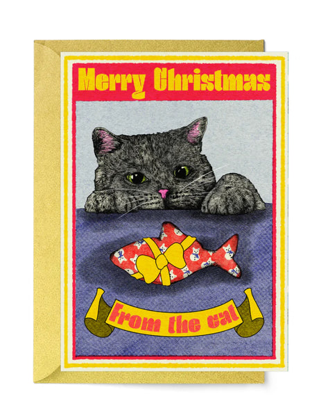 Fawn & Thistle - Merry Christmas From the Cat Greeting Card