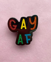 Fluffmallow Gay AF Enamel Pin