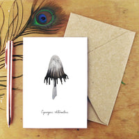 Also The Bison Fungi Ink Cap Mushroom Greetings Cards