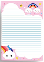 Studio Inktvis Cloud and Rainbows A5 Letter Writing Pad