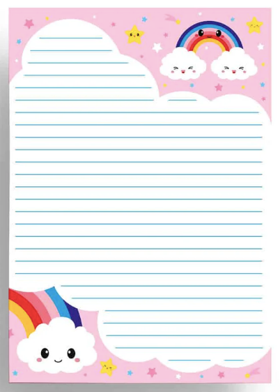 Studio Inktvis Cloud and Rainbows A5 Letter Writing Pad