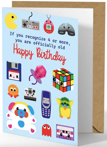 Studio Inktvis 80's and 90's Birthday Card