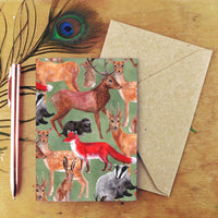 Also The Bison Sylvan Forest Animals Greetings Card