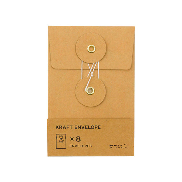 Traveler's Company - Kraft String Envelope Small Vertical Brown