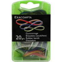 Exacompta Box Rubber Bands Assorted