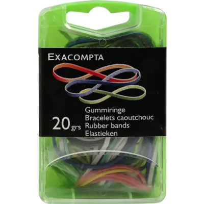 Exacompta Box Rubber Bands Assorted