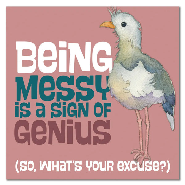 Emma Ball - Being Messy - Feathery Feelgoods Card