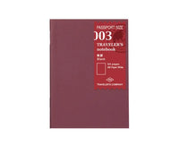 Traveler's Company - Blank Passport Size Notebook Red