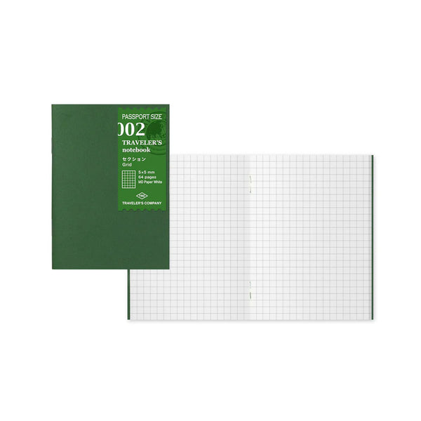 Traveler's Company - Grid Passport Size Notebook Green